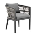 thumbnail image 2 of Zella Outdoor Patio Dining Chair in Aluminum - Set of 2, 2 of 14