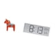 thumbnail image 5 of Escultura de caballo Dalecarlian con reloj digital y pantalla de temperatura y humedad para decoración moderna de oficina en casa y estantería funcion, 5 of 8