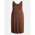thumbnail image 4 of Terra & Sky Women’s Plus Low Scoop Neck Tank Dress, Sizes 0X-5X, 4 of 4