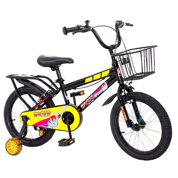 Bicicleta Infantil R16 Dorada Canastilla Ruedita Portabulto