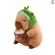 thumbnail image 1 of Peluche de capibara kawaii: un adorable regalo de dinosaurio transformable, con forma de unicornio y conejo, suave y tierno, 30-40 cm, perfecto para niños y coleccionistas., 1 of 5