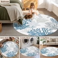 thumbnail image 6 of Starfish Coastal Large Area Rugs for Bedroom Living Room, Soft Non Slip Carpet Bedside Rug, Nautical Ocean Summer Beach Coral Round Floor Cover Kitchen Accent Rug 3' for Dining Room/Office, 6 of 9