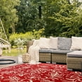 thumbnail image 3 of SAFAVIEH Beach House Robynne Botanical Indoor/Outdoor Area Rug, Red/Beige, 5'3" x 7'6", 3 of 10