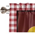 thumbnail image 5 of Window Curtains Valance Rod Pocket Curtain Drapery for Living Room Kitchen Bathroom Cartoon Chef Buffalo Plaid Soft&Washable Small Window Treatment Tiers Valances Farmhouse Style 1 Panel, 5 of 5