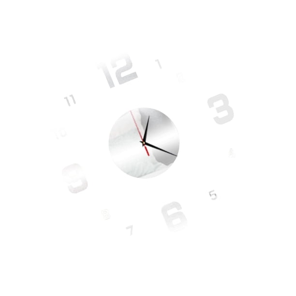 Reloj de pared con espejo, silencioso, sin tictac, adhesivo decorativo para pared, bricolaje, moda para Argén