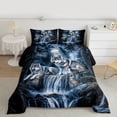 thumbnail image 2 of Castle Fairy Wolves Wildlife Queen Comforter Set,Moutain Woodland Bedding Comforter Set, 2 of 8