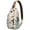 Floral Foal Sl, variant on Artistic Tiger Painting Sling Backpack, Wild Bengal Jungle Animal Pattern Crossbody Bag with Tribal Design, Ideal for Travel Hiking Adventure