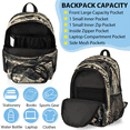 thumbnail image 5 of Herdesigns Cool Camo Dinosaur Large Backpack Set with Lunch Box Lightweight Water Resistant Travel Laptop Backpacks Casual Daypacks for Women Men, 5 of 8