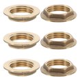 thumbnail image 1 of 6pcs Fitting Hex Lock Nut Thread Pipe Fitting Locking Nuts Brass Nut Inserts Female Thread Brass Pipe Fitting Bathroom Lock Nuts Lock Nut, 1 of 8