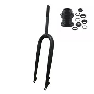 CDH 26X4" Fat Tire Bike Fork Disc Brake & 8pcs Headset, Steel Rigid Bike Fork