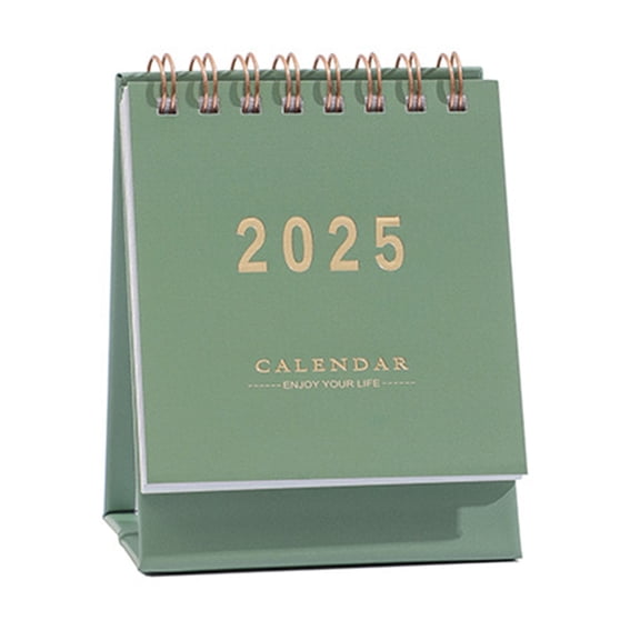 WMGHA Small Desk Calendar 2025, Standing Desktop Calendar 2025,Simple Style Flip Calendar for Desk,Mini Desk Calendar 2025 for Office, Home Desktop Decoration Daily Plan Record