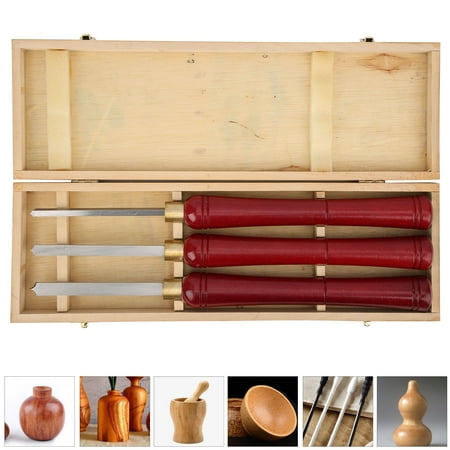 

EOTVIA Wood Lathe Chisel Set 3Pcs Professional Wood Carving Chisel Set with Wood Handle for Beginners Hobbyists and Professionals