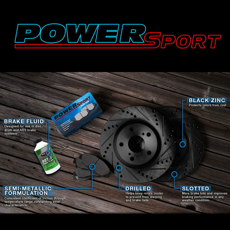 Power Sport Front Brakes and Rotors Kit - Walmart.com