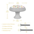 thumbnail image 4 of 4PCS Round Ice Cream and Fruit Cabinet Fluorescence Knob Glowing in the Dark Furniture Drawer Pulls Handle with Screws, 4 of 5