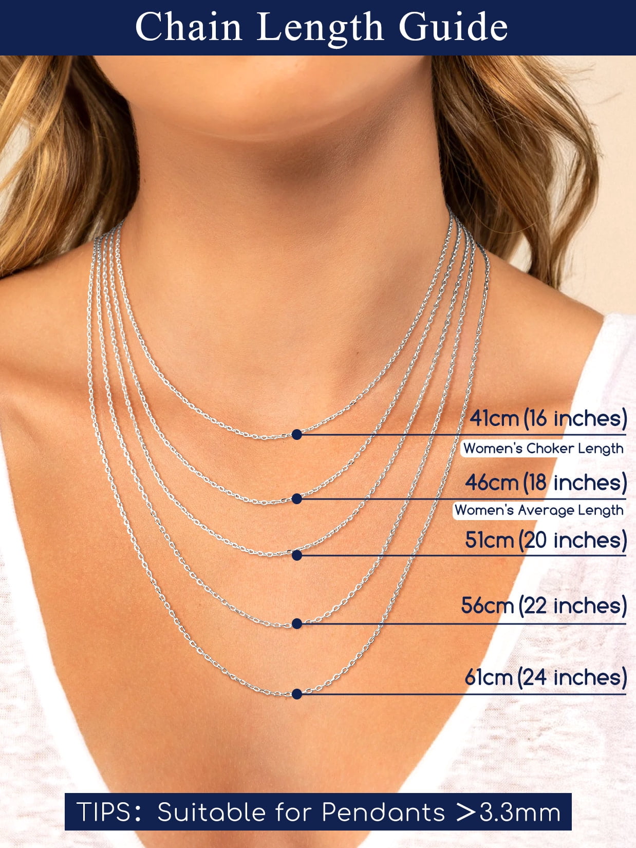 Suplight Silver Chain for Women 925 Sterling Silver Necklace 1.5MM Sturdy Thin Chain for Women Gift