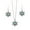 B, variant on 2Pcs/Set Ethnic Style Faux Turquoise Necklace Earrings Set Women Shining Rhinestones Inlaid Pendant Necklace Hook Earrings Jewelry Set