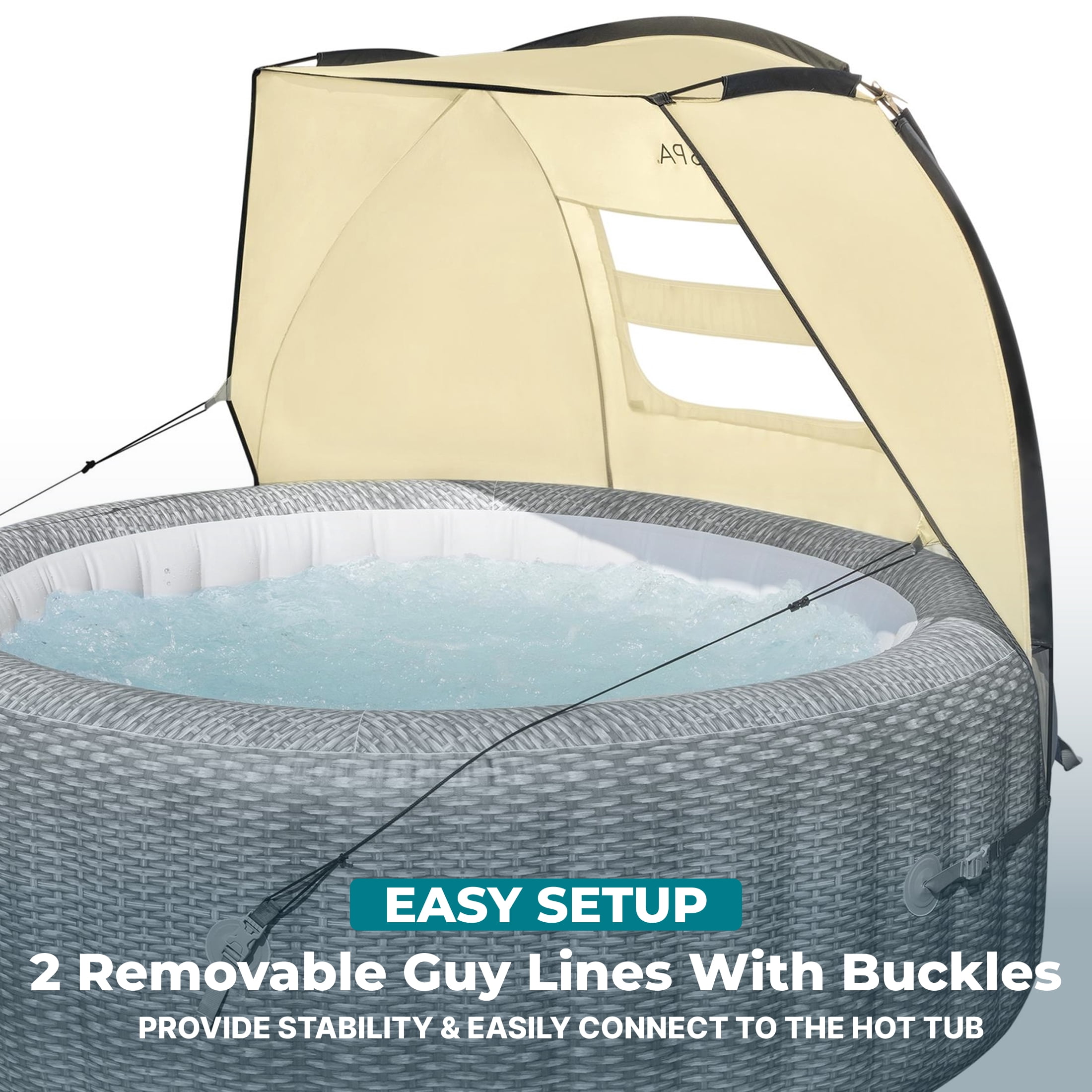 Bestway SaluSpa Sun Shade Canopy Accessory for Round Inflatable Hot Tub Spas