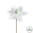 thumbnail image 3 of Vickerman 12" x 16" White Poinsettia Artificial Christmas Spray. Includes 6 sprays per pack., 3 of 3
