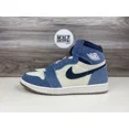 thumbnail image 2 of **N I-K-E A i r-Jor-dan 1 Retro High OG Summit White Obsidian "DENIM" Shoes FQ2947-100, 2 of 6