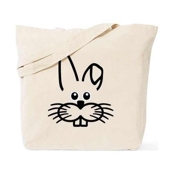 CafePress - Bunny Rabbit Face Tote Bag - Unisex Canvas Tote Bag, Beige, 1-Piece