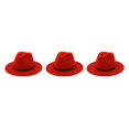 thumbnail image 1 of Sonducket Sombreros con hebilla de cinturón Otoño Invierno vestido de moda gorras de ala ancha cálido lana hombres vaquero boda Iglesia Type1 NO1, 1 of 6