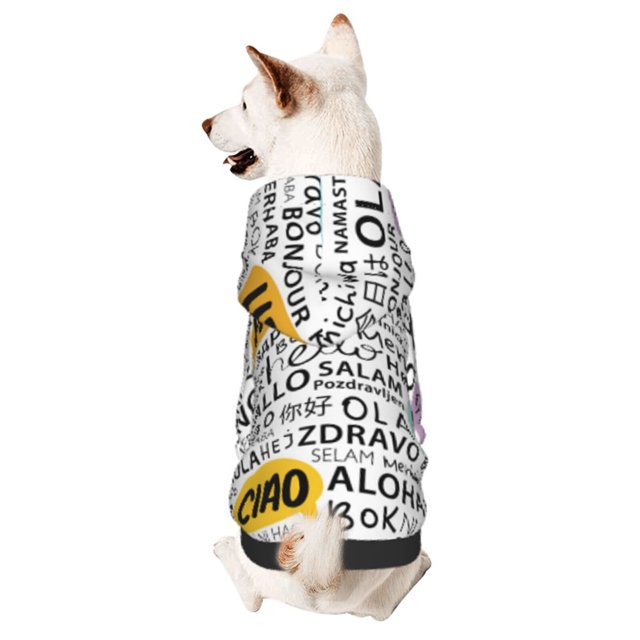 Balery Hello Sudadera con Capucha para Perros Pequeños – Ropa para Mascotas, Disfraz para Perros y Gatos, Ideal para Fiestas y Cosplay-X-Large