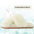 thumbnail image 4 of Drecage Kids Fluffy Slippers for Girls Open Toe Warm Fuzzy Slippers Bedroom House Shoes, 4 of 7