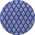thumbnail image 1 of Ahgly Company Machine Washable Indoor Round Abstract Blue Modern Area Rugs, 8' Round, 1 of 4