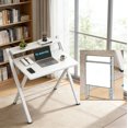 thumbnail image 2 of Ktaxon Folding Laptop Computer Desk Workstation Table No Assembly Wood Desktop Study Writing Desk Home Office Furniture, 2 of 6
