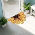 thumbnail image 4 of FURNIX Cute Sunflower Bath Mat,Yellow 23X16In Plush Non Slip Door Mat,Soft Fluffy Absorbent Polyester Mat,Machine Washable Quick Dry,Home Anti Slip Decorative Rug,Aesthetic Funny Decor Rug, 4 of 4