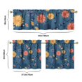 thumbnail image 6 of Boho Bloom Curtains 24 Inch Short - 3 Panel Rustic Farmhouse Set with Vintage Wildflower Print, Rod Pocket Kitchen Window, 6 of 6