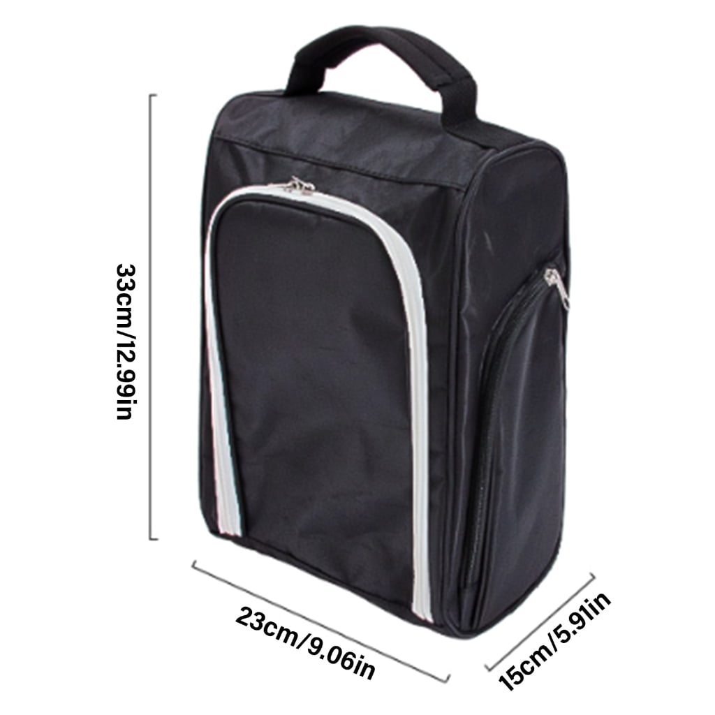 Practical Golfs Shoe Bag with Side Pockets Zippered Shoe Carriers with External Pockets Golfs Gifts for Men or Women