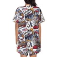 thumbnail image 4 of Womens Pajama Sets With Pocket, Exotic Trains Pattern Lounge Sets Short Sleeve Sleepwear PJ Sets for Women, 4 of 6