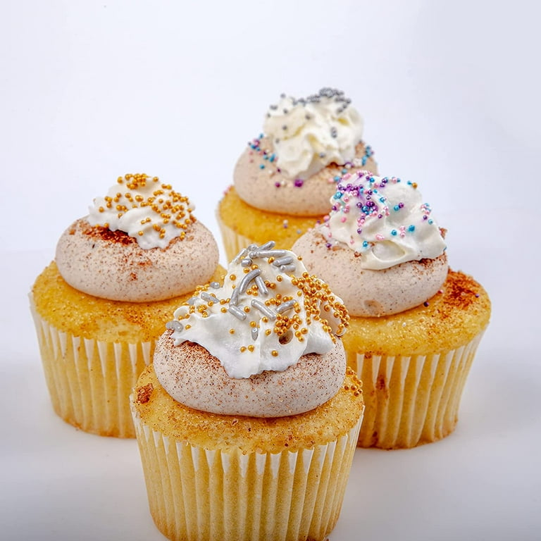 Bakerpan Edible Metallic Gold Nonpareils, Shimmer Sprinkles Cake Topping -  5.1 Ounces 