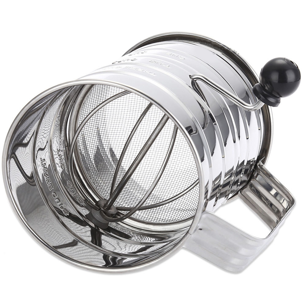 AIHOME Flour Sifter Stainless Steel Large 3Cup HandHeld Baking