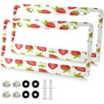 thumbnail image 2 of GZHJMY Summer Strawberries License Plate Frames Set of 2, Universal Aluminum License Plate Holders 2 Holes Car Tag Frames Automotive Exterior Accessories with Screw Caps Decorative, 2 of 7