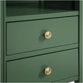 thumbnail image 2 of JERFIT Winston 2-Drawer Nightstand with Open Shelf, Antique Green Bedside Table, No Assembly Required, 2 of 10
