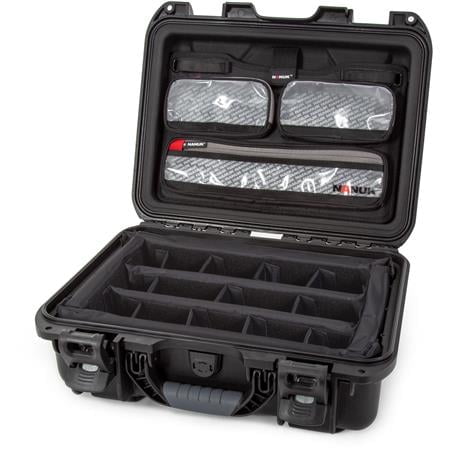 Nanuk Medium Series 920 Lightweight NK-7 Resin Waterproof Hard Case with Lid Organizer and Padded Dividers, Black
