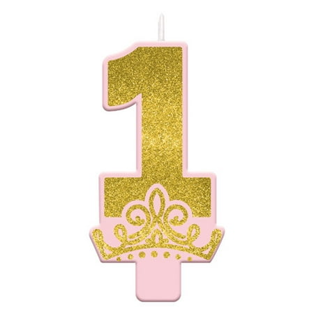 Disney Princess 'Once Upon a Time' 1st Birthday Glitter Cake Candle