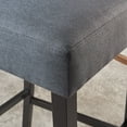 thumbnail image 4 of Noble House Merritt Fabric Upholstered Counter Stool with Nailhead Trim, Set of 2, Dark Charcoal and Walnut, 4 of 10