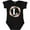 AB-Black, variant on Monogram Letter L Rose Floral Wreath Girls Baby Bodysuit