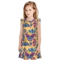 thumbnail image 1 of Balery Butterfly 3 Camisón de princesa para niñas, pijama de algodón con mangas abullonadas, suave y bonito.-XX-Large, 1 of 6