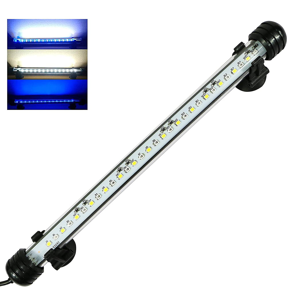 Suitable for Plant and Fish Growth White & Blue LED Light with 10 Brightness Levels Submersible Fish Tank Light with Controller,3 Light Modes,Auto On/Off Timer karinear LED Aquarium Light 