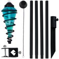 Sunnydaze Outdoor Adjustable Height Glass and Metal Swirl Patio and Lawn Torch Set - Blue - 2pk - image 11 of 11