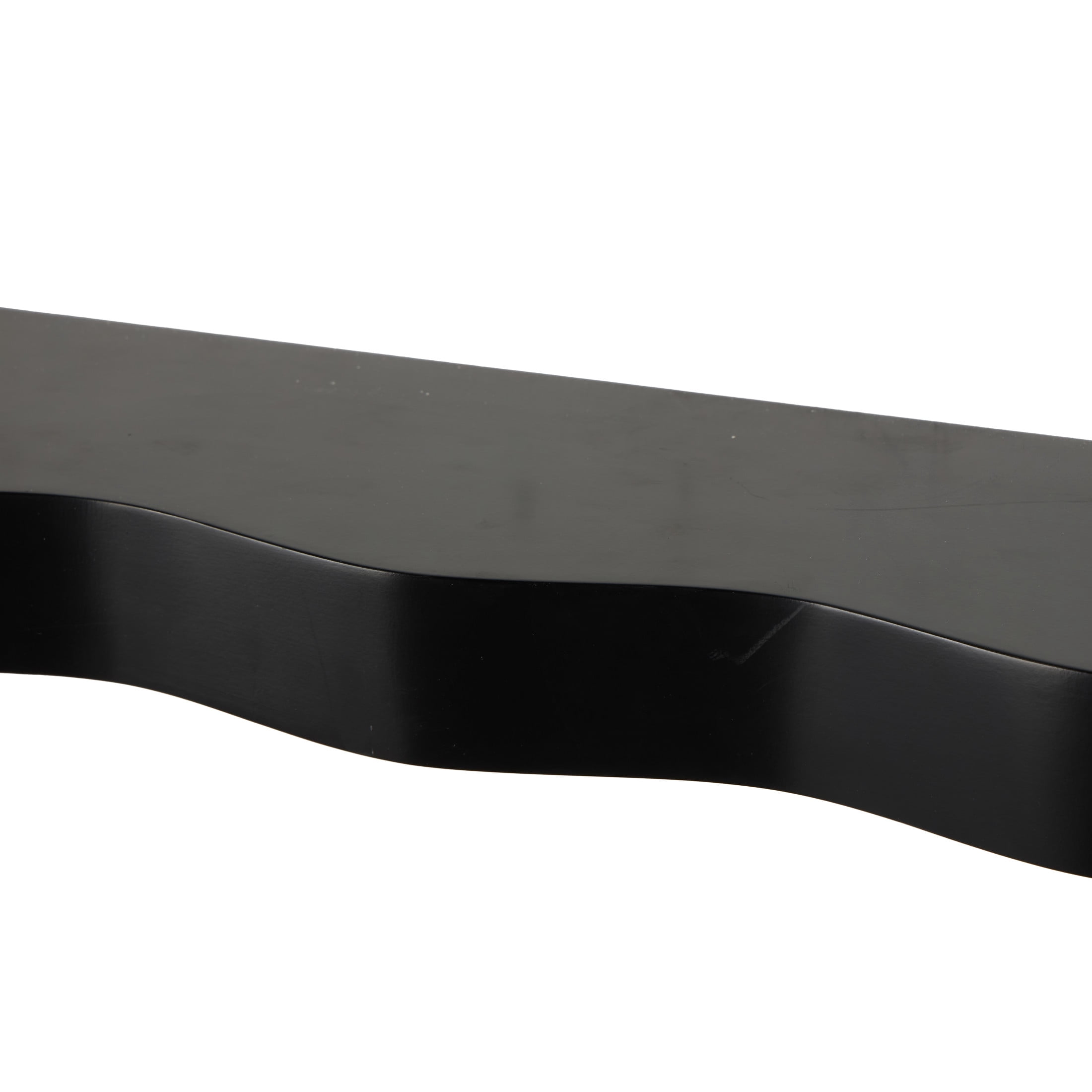 DecMode 30", 22", 14"W Handmade 3-Tier Black Wall Shelf with Various Sizes (3 Count)