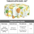 thumbnail image 4 of Summer Pineapple Tablecloth Round 60 Inch Tropical Fruit Tablecloths Washable Outdoor Table Clothes Circle Table Cover for Dining Room Picnic Party Home Decor, 4 of 5