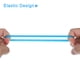 thumbnail image 5 of Banda de toallas (paquete de 4), clips de toalla de goma para almacenamiento de toallas, azul, 5 of 7
