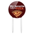 thumbnail image 1 of Acrylic My Favorite Color is Pizza Cake Topper Party Decoration for Wedding Anniversary Birthday Graduation, 1 of 6