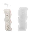 thumbnail image 2 of Wovilon Silicone Molds Cake Mold Slogan Candle Silicone Mold English Letters Wave Long Strip Scented Candle Mold Baking Mold, 2 of 4