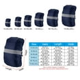 thumbnail image 2 of Uxcell 65-75L Waterproof Backpack Rain Cover with Reflective Strap XL Dark Blue, 2 of 6
